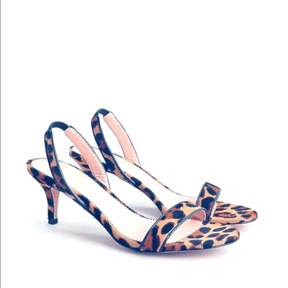 J. Crew Shoes - J. Crew Slingback Leopard Heels